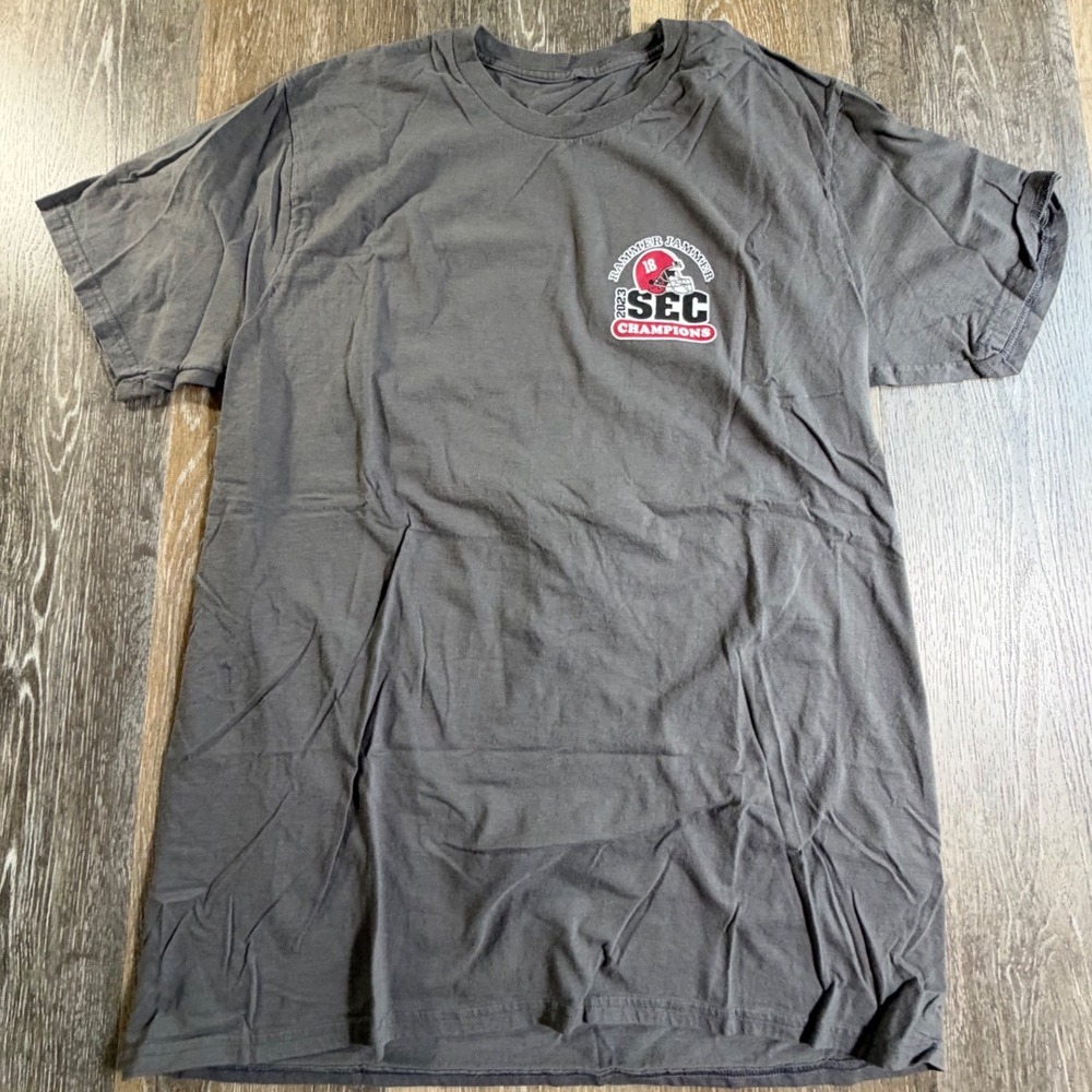 Alabama Crimson Tide T-Shirt Mens small Grey 2023 SEC Champions Graphic Tee